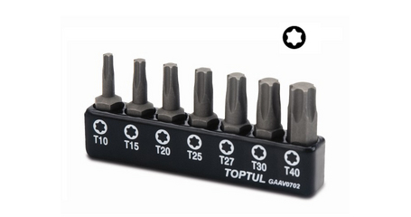 Набор бит TORX Т10-Т40 7шт. TOPTUL
