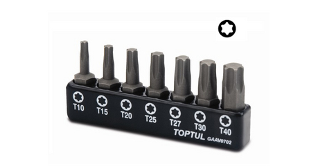 Набор бит TORX Т10-Т40 7шт. TOPTUL
