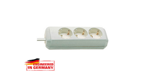 Удлинитель 1.5м (3 роз., 3.3кВт, с/з, ПВС) белый Brennenstuhl Eco-Line