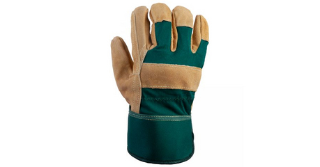Перчатки спилковые комбинированные, XL, коричневый/зелёный, Jeta Safety