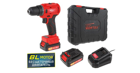 Аккум. дрель-шуруповерт WORTEX BD 1220-1 DLi в чем. БЕСЩЕТ, 12 В, 40 Н*м, 2х1.5 Ач, БЗП 10 мм