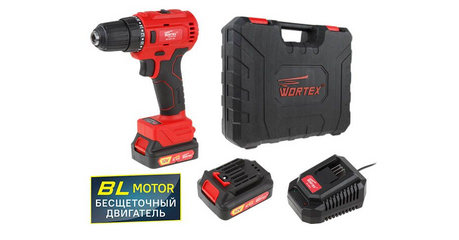 Аккум. дрель-шуруповерт WORTEX BD 1220-1 DLi в чем. БЕСЩЕТ, 12 В, 40 Н*м, 2х1.5 Ач, БЗП 10 мм