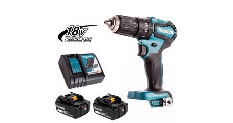 Аккум. ударная дрель-шуруповерт MAKITA LXT DHP 483 RTJ MAKPAC