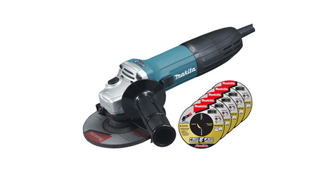 Одноручная углошлифмашина MAKITA GA 5030 X3 в кор. + 5 отрезных кругов