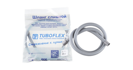 Шланг сливной М для стиральной машины в упаковке (евро слот) 5 м, TUBOFLEX