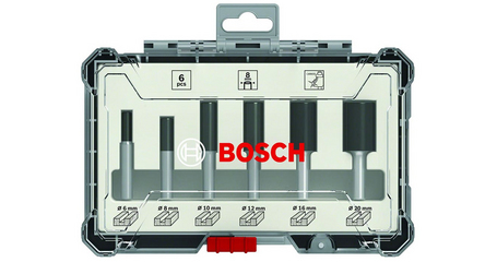 Набор пазовых фрез 8мм (6шт) BOSCH