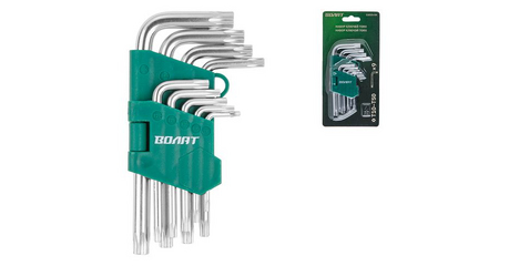 Набор ключей Torx T10-T50 9шт коротких ВОЛАТ