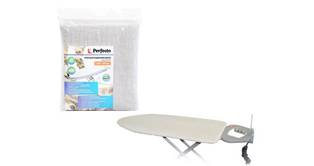 Чехол для гладильной доски, серия ECO, (лен с подложкой), 1200х420 мм, PERFECTO LINEA
