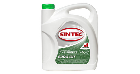 Антифриз Sintec-40 G11 Euro (зеленый) 5кг