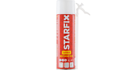 Пена монтажная бытовая всесезонная STARFIX Straw Foam (500мл)