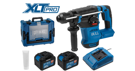 Аккум. перфоратор BULL CBH 1826 Xcase, XLTpro, БЕСЩЕТ., 18 В, 2.6 Дж, 26 мм, 2x6 А*ч, з/у