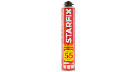 Пена монтажная профессиональная всесезонная STARFIX Gunfoam (730мл)