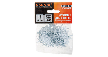 Крестики д/кафеля 1,0мм 200шт STARTUL STANDART (ST4302-10)