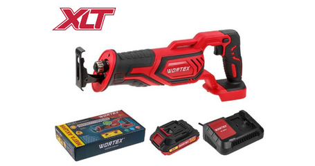 Аккум. сабельная пила WORTEX CSR 1118 E в кор. ALL1 XLT SET 18В, 1 акк., 2 Ач, дер. 115 мм