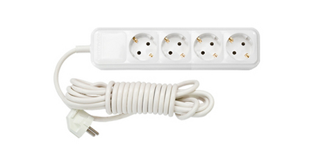 Удлинитель бытовой 5м (4 роз., 3.7кВт, с/з, ПВС 3х1,5) BYLECTRICA