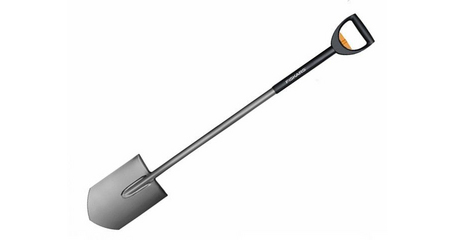Лопата штыковая телескопическая закругленная SmartFit FISKARS
