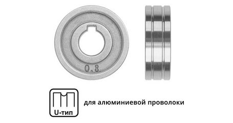 Ролик подающий ф 30/10 мм, шир. 10 мм, проволока ф 0,8-1,0 мм (U-тип)