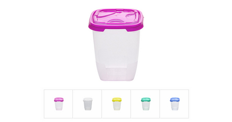 Контейнер пласт. прямоуг. 0.8 л, с крышкой, Frigo, DRINA