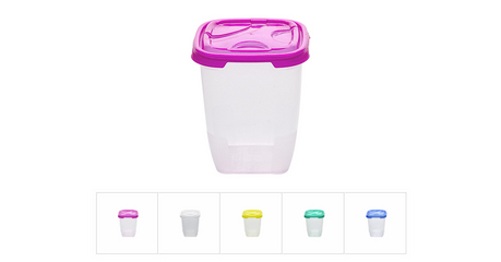 Контейнер пласт. прямоуг. 0.8 л, с крышкой, Frigo, DRINA