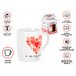 Кружка керамическая, в кор., 350 мл., LOVE HEARTS-3, PERFECTO LINEA