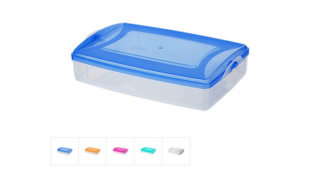 Контейнер пласт. прямоуг.1.2 л, с крышкой, Frigo Plus, DRINA