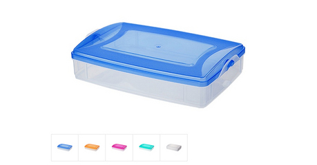 Контейнер пласт. прямоуг.1.2 л, с крышкой, Frigo Plus, DRINA