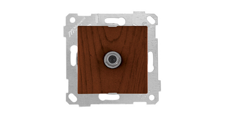 Розетка телевиз. 1-ая (скрытая, без рамки, с/з, 11dB, переходная) орех, RITA, MUTLUSAN