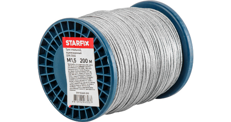 Трос стальной, оцинк. М1.5 DIN 3055 (бухта 200 м) STARFIX