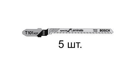 Пилка лобз. по дереву/ламинату T101AOF (5 шт.) BOSCH