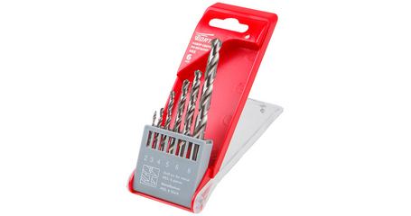 Набор сверл по мет. 6шт (2-3-4-5-6-8 мм) HSS WORTEX
