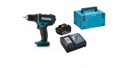 Аккум. дрель-шуруповерт MAKITA LXT DDF 482 Z MAKPAC + АКЦИЯ (1 аккумулятор, зарядное)