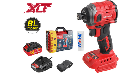 Аккум. ударный гайковерт/винтоверт WORTEX CWR 0218 в чем. XLT 1x4 А*ч, БЕСЩЕТ., 18 В, 220 Н*м