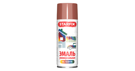 Краска-эмаль аэроз. универсальная медный металлик STARFIX 520мл (8029)