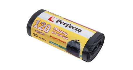 Мешки для мусора сверхпрочные Formula, 120 л, 10 шт., PERFECTO LINEA