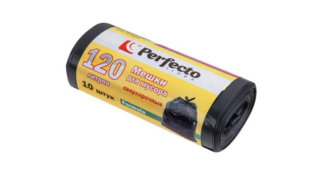 Мешки для мусора сверхпрочные Formula, 120 л, 10 шт., PERFECTO LINEA