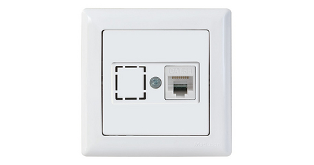 Розетка компьютерная 1xRJ45 (Cat6, скрытая) белая, DARIA, MUTLUSAN