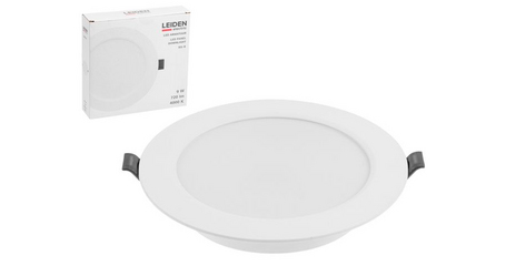 Светильник светодиодный встраиваемый круг 9 Вт 4000К, IP44 RS-R LEIDEN ELECTRIC