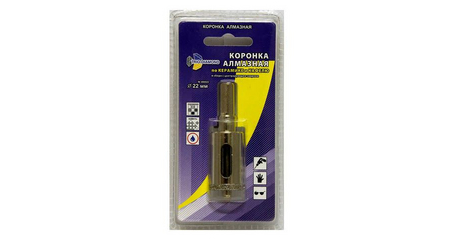 Коронка алмазная  d 22 мм по керамике и кафелю TRIO-DIAMOND