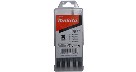 Набор буров SDS-Plus MAKITA 5 шт. (5, 6, 8x110 и 6, 8x160)