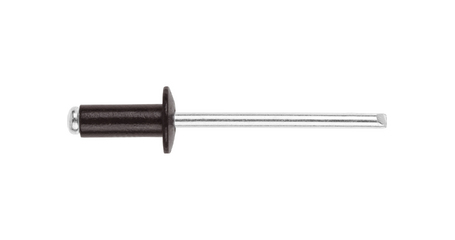 Заклепка вытяжная 4.8х12 мм алюминий/сталь, RAL 8019 (10000 шт в коробе) STARFIX
