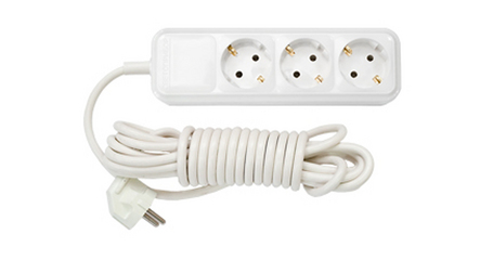 Удлинитель бытовой 5м (3 роз., 3.7кВт, с/з, ПВС 3х1,5) BYLECTRICA