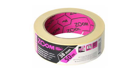 Лента малярная 38ммх50м ZOOM Super glue, желтая