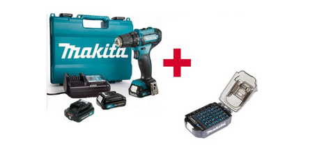 Аккум. дрель-шуруповерт MAKITA CXT DF 333 DWAE в чем. + АКЦИЯ (набор насадок E-03084)